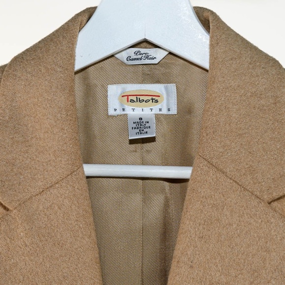 Talbots Pure Camel Hair Blazer Tan Size 8 - Picture 6 of 9